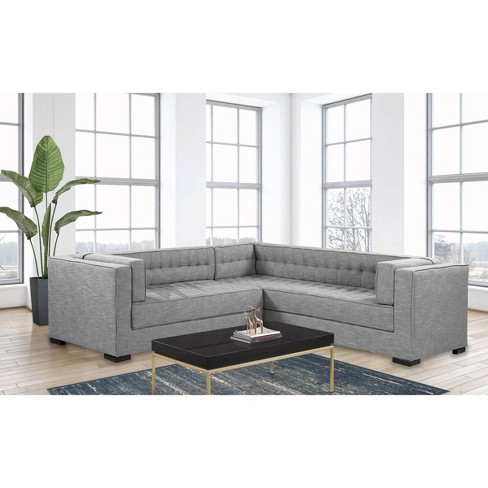 Jasper Left Facing Sectional Sofa Platinum Chic Home Design Target