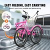 VEVOR Folding Adult Tricycle, 26-Inch Adult Folding Trikes, Carbon Steel 3 Wheel Cruiser Bike with Large Basket & Adjustable Seat - 4 of 4