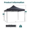 JIONJOY 10 x 10ft Waterproof Sun Shelter Canopy Tent Pop Up Canopy Tent Portable with Sand Bags - Grey - 4 of 4