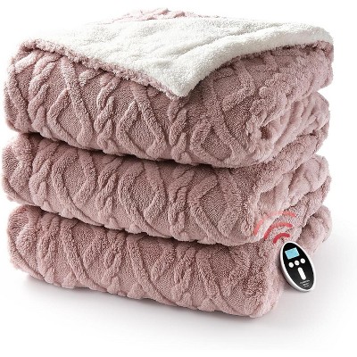 Heated Throw Blanket 50"x60", Grey Tufted Electric Lap Blanket with 6 Heat Levels & 4 Timer Settings, Washable ETL Certified Heating Blanket