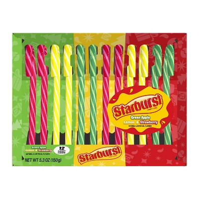 Starburst Holiday Candy Canes - 5.3oz/12ct