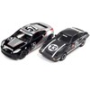 2006 Nissan 350Z #57 Black & Silver w/Graphics & 1981 Mazda RX-7 #13 Dark Silver w/Stripes 1/64 Diecast Cars by Johnny Lightning - 2 of 3