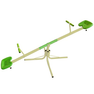 VYNXARIA Light Green 360-Degree Swivel Seesaw for Kids - Backyard Play Fun