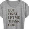 Women's - Instant Message - But First, Let Me Thank God Short Sleeve Graphic T-Shirt - 2 of 4