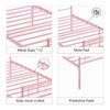 TWIN Bed Frame with Headboard and Footboard -PinkMetal Platform Bed Frame with Iron-Art Sweet Heart, No Box Spring Needed, Under Bed Storage, Easy - 4 of 4