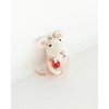 Slickblue Handcrafted Rosé Mouse Ornament – Felted Wine Decor, 5x2.5", Gift for Wine Lovers - 4 of 4