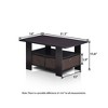 HOMLUX 31" Coffee Table Modern Living Room Furniture with Storage Bin Drawer & Open Shelf - 3 of 4