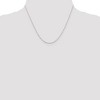 Black Bow Jewelry 0.6mm, Sterling Silver Diamond Cut Mirror Box Chain Necklace - 2 of 4