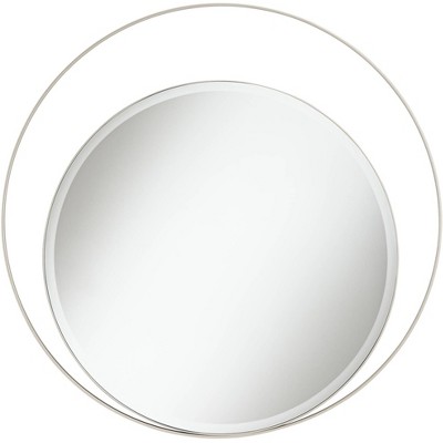 Possini Euro Design Possini Euro Keri 31 1/2" Silver Asymmetrical Wall Mirror