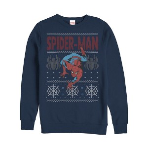 Men's Marvel Ugly Christmas Spider-Man Crawl Sweatshirt - 1 of 3