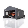 Acekool 20x10x11 Ft Heavy-Duty Portable Garage with Canopy Top, Front & Back Doors, Roll-Up Windows, Reinforced Frame for Cars & Boats - 2 of 4