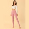 INSPIRE CHIC Women's Elastic Waistband Soft Gym Yoga Cotton Stirrup Pants Leggings - 3 of 4