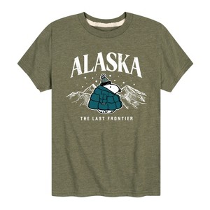 Boys' - Peanuts - Snoopy Alaska Last Frontier Short Sleeve Graphic T-Shirt - 1 of 4