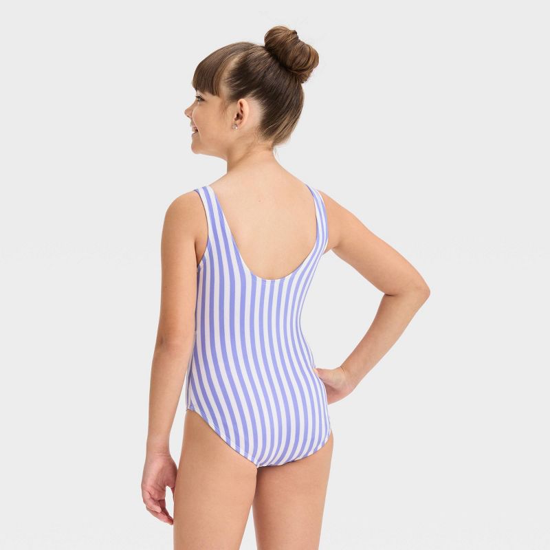 Girls&#39; &#39;Summer Picnic&#39; Striped One Piece Swimsuit - Cat &#38; Jack&#8482; Blue, 4 of 5
