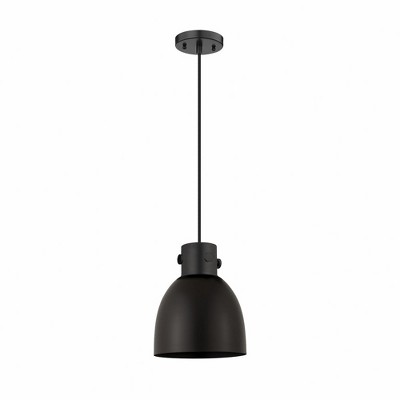Newton Bell - 1 Light Pendant with Metal Shade In Industrial Style-9.63 Inches Tall and 8 Inches Wide