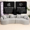 Modern Curved Modular Sectional Sofa with Chenille Upholstery, Compression Sleeper Couch with Cushions for Apartment or Living Room-Tanpinhause - 4 of 4