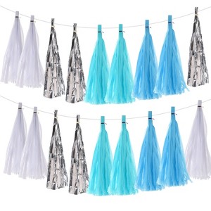 Unique Bargains Party Decoration Reusable Strong Rope Tassel Garland Banner 20 Pcs - 1 of 3