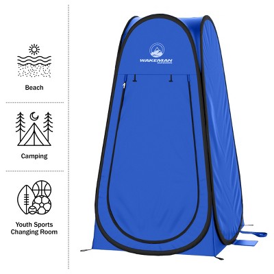 Blue Pop Up Privacy Tent with Carry Bag for Camping