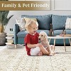 Bohemian Geometric Pattern Rug, Living Room Area Soft Rug, Foldable Machine Washable Rug, Low Pile Non-Slip Non-Linting, Rug, Bedroom, Home Office - 4 of 4