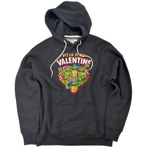 Teenage Mutant Ninja Turtles Pizza Is My Valentine Slim Fit Pullover Hoodie - 1 of 4