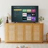 Gulches Natural TV Stand Entertainment Center Fits TVs up to 70 in with Rattan Doors Press Spring Rounded Corners Adjustable Shelves - 3 of 4