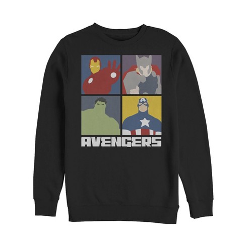 Men s Marvel Avengers Assemble Sweatshirt Black 2X Large