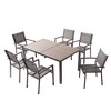 Sonkuki 7 Piece Patio Dining Set with HIPS Material Tabletop - 2 of 4