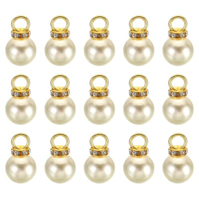 Unique Bargains Beautiful Designer DIY Jewelry Making Faux Pearl Pendants 100 Pcs