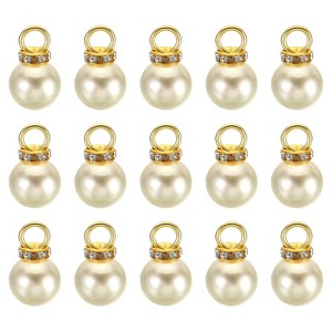 Unique Bargains Beautiful Designer DIY Jewelry Making Faux Pearl Pendants 100 Pcs - 1 of 4