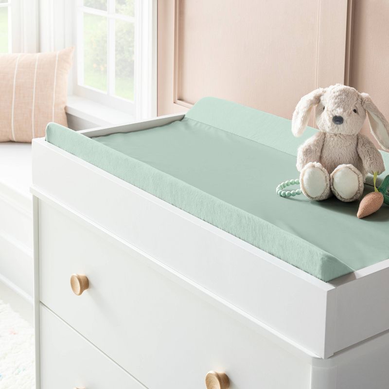 Wipeable Changing Pad Cover - Solid Sage Green - Cloud Island&#8482;, 3 of 5