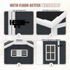 Outdoor Storage Shed, Resin Shed with Floor & Lockable Doors, All Weather Plastic Sheds with Window Dark Grey - 4 of 4
