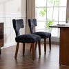 Set of 2 Upholstered Dining Chairs with Rubber Wood Legs, Modern Armless Accent Chairs for Dining Room, Living Room, or Kitchen-Tanpinhause - 3 of 4