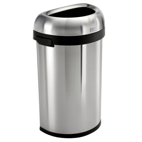 simplehuman 30L / 8 Gallon Round Step Trash Can Brushed Stainless Steel