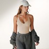 Anna-Kaci Active Women's Ribbed Knit Deep V Neck Tank Top with Seamless Design and Stretch Fit - 4 of 4