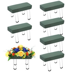 Unique Bargains Cemetery Headstone Flower Saddles with Floral Foam Rustproof Galvanized 12 Inch - 1 of 4
