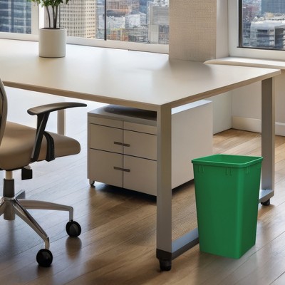 Rev-A-Shelf Green Polymer Pull-Out Trash Bins, 27 Quart, 2 Pack