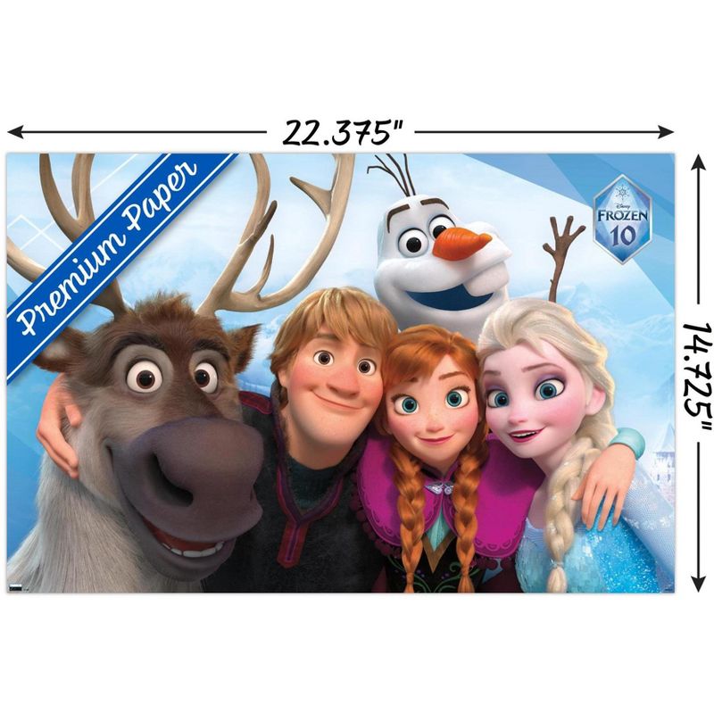 Trends International Disney Frozen - Group 10th Anniversary Unframed Wall Poster Prints, 3 of 7