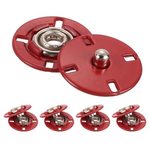 Unique Bargains Alloy Invisible Durable High Hardness Buckle Fasteners Press Studs Buttons 5 Pcs - 1 of 4