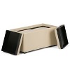 CAVINAS Faux Leather Storage Ottoman Bench,Upholstered Ottoman with 2 Flip Over Serving Trays for Living Room,Bedroom - 2 of 4