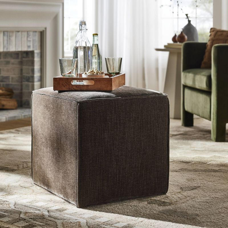 Lynwood Square Upholstered Cube Ottoman - Threshold™ designed with Studio McGee, 3 of 14
