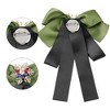 INSPIRE CHIC Women's Big Ribbon Bowknot Snowflakes Multicolor Rhinestone Brooches Bow Ties - 3 of 4