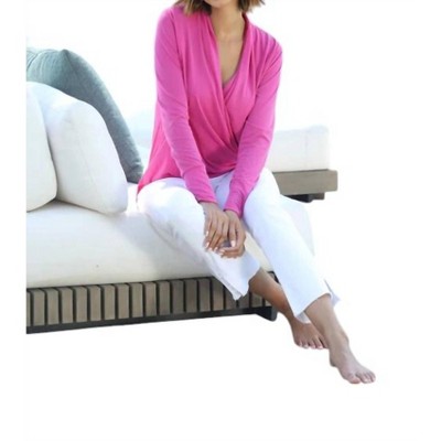 Women's Cupro Draped Surplice Top - Veronica M