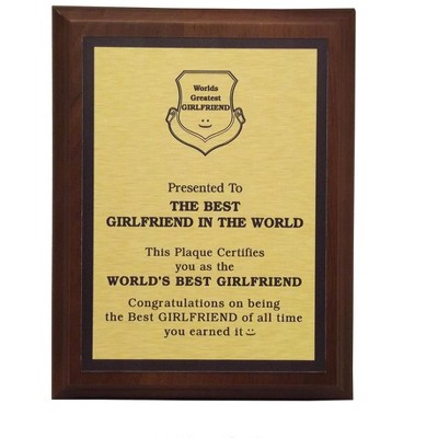 LEMONSODA World's Greatest Plaque (Best Girlfriend in The World) - Gold