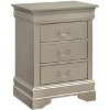 NicBex Nightstand with 3 Drawers,16 inch Bedside Table with Metal Handles and  Wood Frame,Modern Side Table for Bedroom,Living Room - 3 of 4