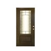 Wooakway 36"W*80"H Exterior Frosted Glass Prehung Front Entry Door Primed Interior Fiberglass Entrance Door - 4 of 4