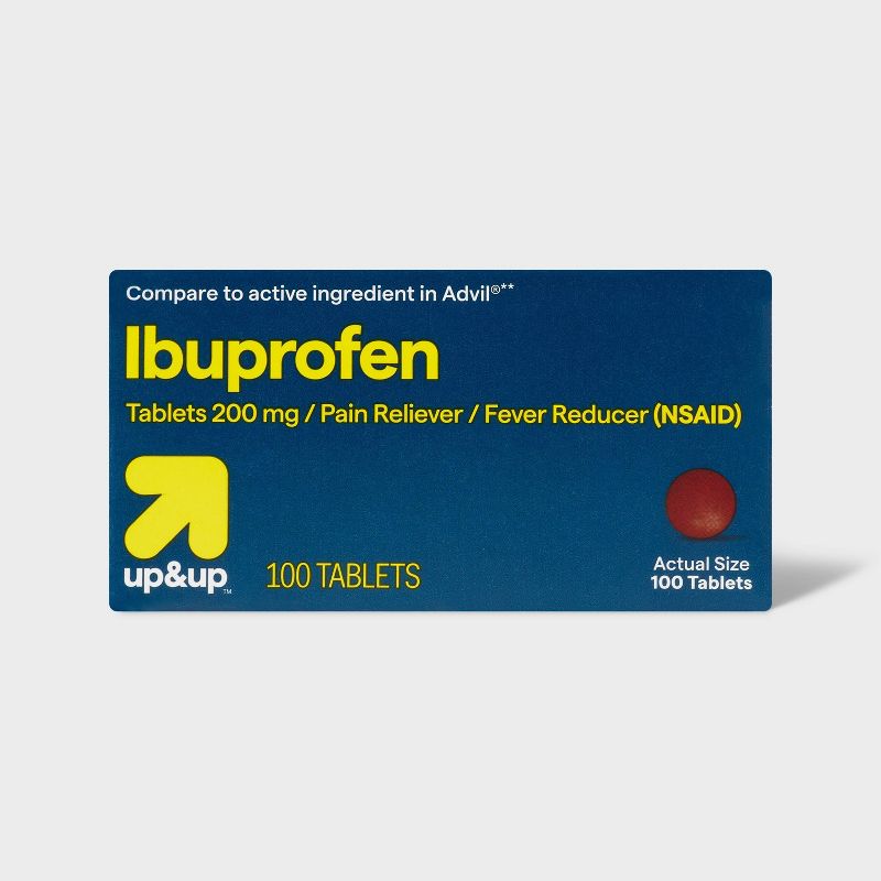Ibuprofen (NSAID) Pain Reliever & Fever Reducer Tablets - up & up™, 1 of 8