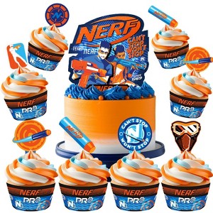 Treasures Gifted Nerf Cake Topper & Nerf Cupcake Toppers Kit - 1 of 1