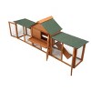 LAOTIES Large Wooden Rabbit Hutch for Indoor and Outdoor Use,Bunny Cage with Removable Tray,2 Ramps and Large Nesting Boxes - 3 of 4