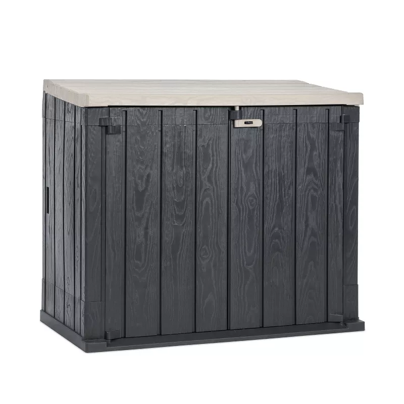 Toomax Stora Way All Weather Resin, Outdoor Trash Can Storage Cabinet