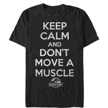 Men's Jurassic Park Keep Calm and Don't Move a Muscle T-Shirt
